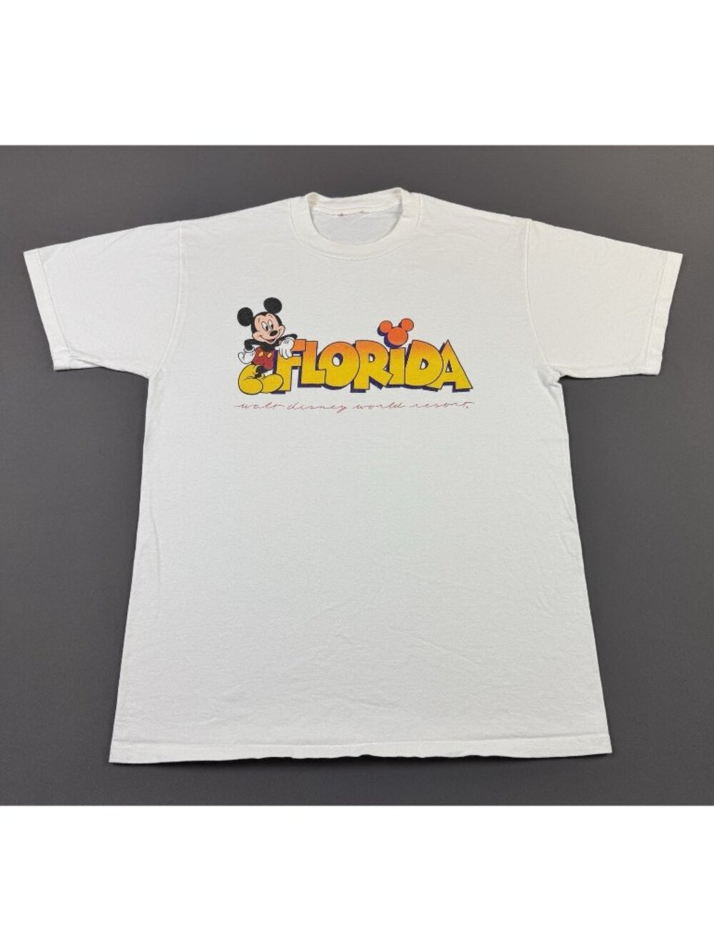 Rare Vintage 90s Walt Disney World Resort Florida Mickey Mouse Cartoon Art Tee